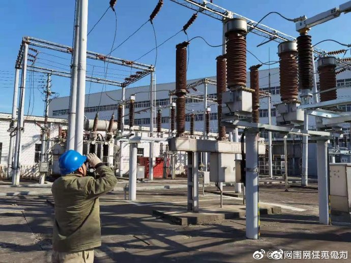 对110千伏龙潭、栖霞变一次设备进行专业巡检
